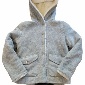 Forever 21 Heavy Warm Fur Lined Coat Jacket sz S